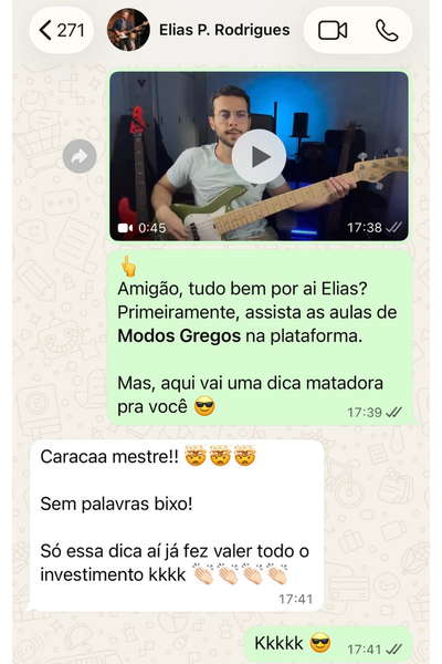Depoimento de aluno 1