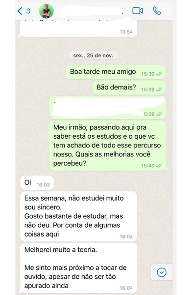 Depoimento de aluno 6